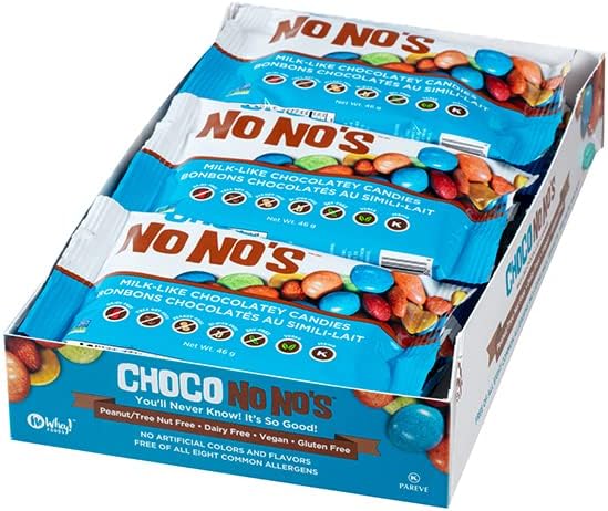 No Whey! Foods - Chocolate No Nose (12 Pack) - Vegan Chocolate - Dairy Free, Peanut Free, Nut Free, Soy Free, Gluten Free