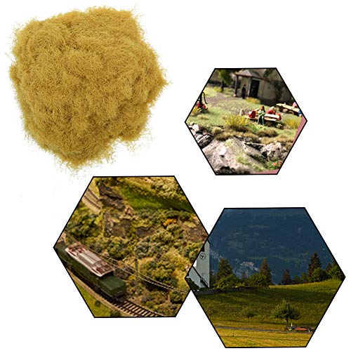 人工芝生パウダー モデル草 5mm 枯黄 50g 情景コレクション グラス模型 建物モデル 装飾 風景 箱庭 鉄道模型 ジオラマ DIY CFA6WY-1JP