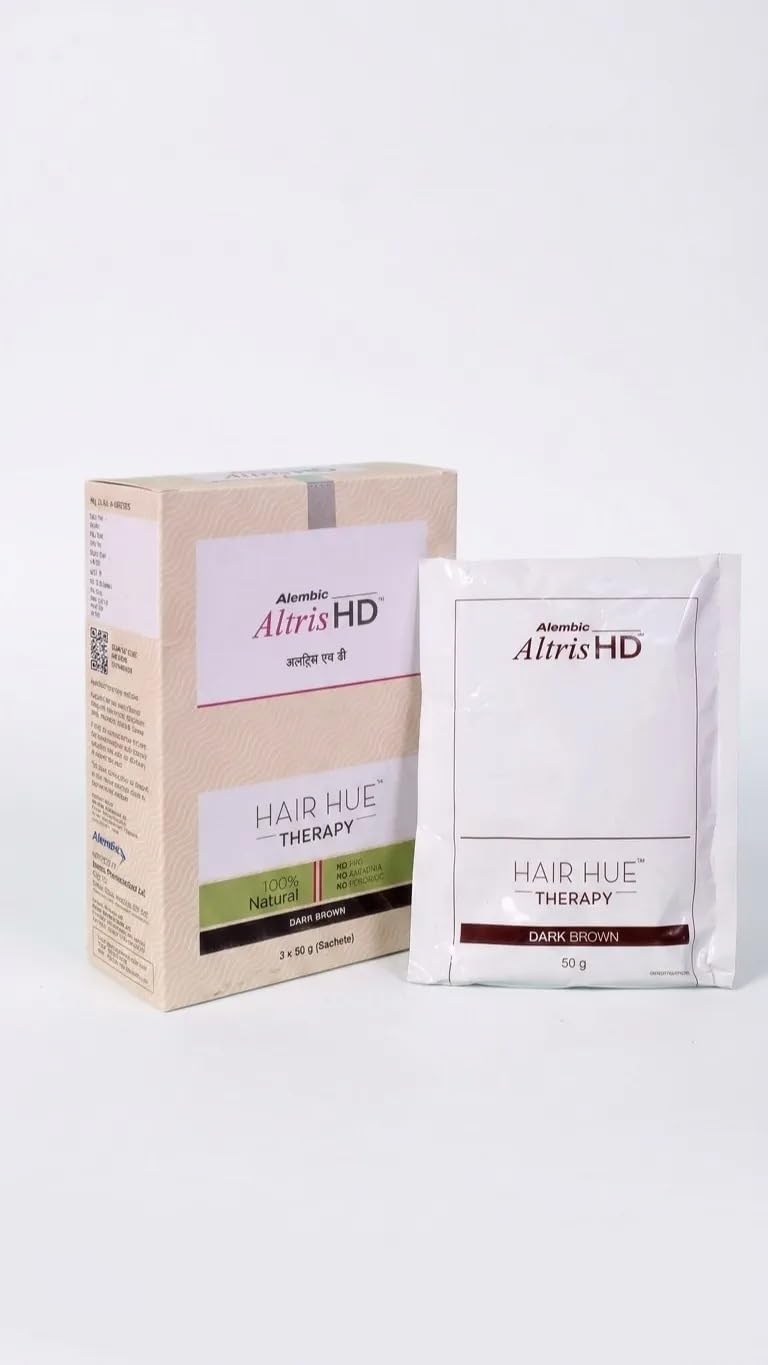 Hair Hue Therapy Dark Brown Hair Color – 100% Natural, No Ammonia & No PPD, 3 x 50g Sachets-image-9