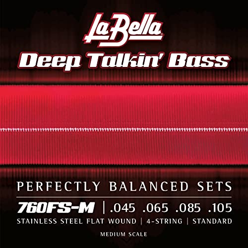 La Bella Strings »DEEP TALKIN’ BASS – 760FS-M MEDIUM SCALE – E-BASS« Jeu de cordes pour Basses Électrique – Stainless… - Les Beatles, Paul McCartney, John Lennon, RIngo Starr, George Harrison La Bella Strings »DEEP TALKIN' BASS - 760FS-M MEDIUM SCALE - E-BASS« Jeu de cordes pour Basses Électrique - Stainless…