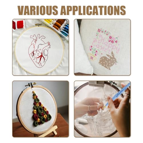 Image of 13pcs Punch Needle Kit, Adjustable Punch Embroidery Kit with 9 Embroidery Needles Sewing Art Needle Tools Set for Adult Beginners Embroidery Floss Cross Stitching DIY Craft Supplies