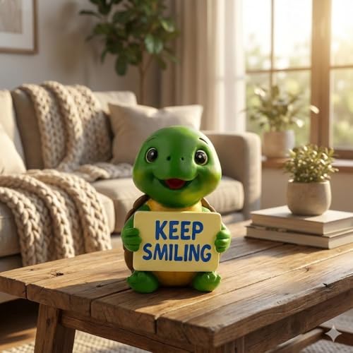 Figurita de Tortuga de Resina con Sonrisa Keep Smiling miniatura 7