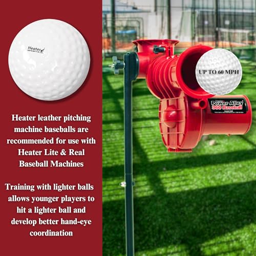 Heater-PowerAlley-60-MPH-White-Lite-Baseballs-for-Training-Drills-and-Pitching-Machines-Lightweight-Safe-for-IndoorOutdoor-Use-Pack-of-6 Heater PowerAlley 60 MPH White Lite Baseballs for Training Drills and Pitching Machines Lightweight Safe for IndoorOutdoor Use Pack of 6