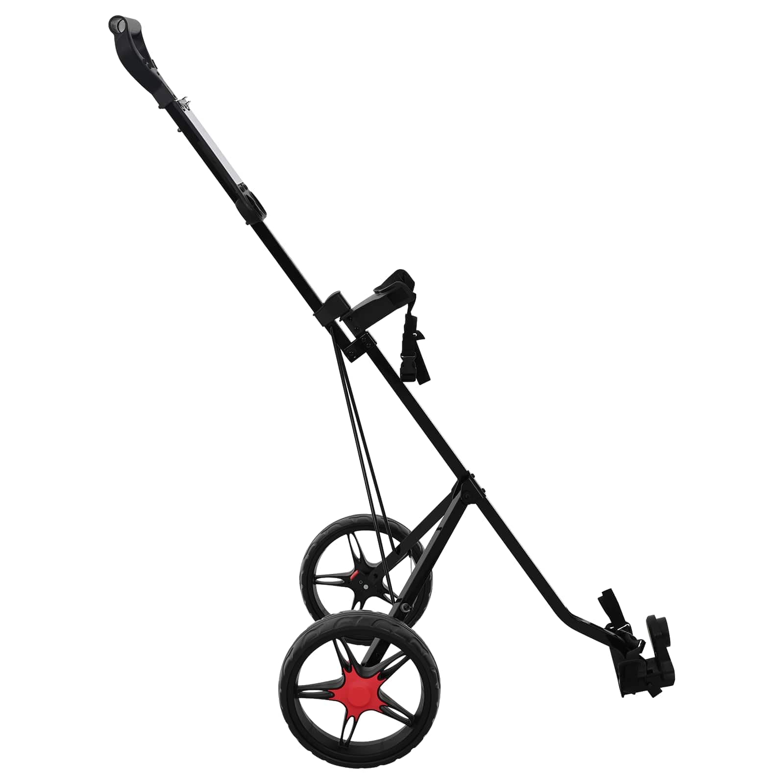 Carrito de golf plegable de hierro para golf (66 x 65 x 112 cm), color negro