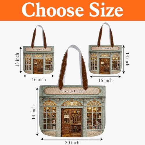 Bolso tote acolchado grande personalizado para amantes de libros miniatura 5