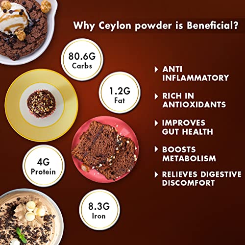 Image of Sorich Organics - 200 Gm - Ceylon Cinnamon Powder - Ceylon Sticks Grounded - SriLankan Dalchini Powder for Cooking, Tea & Baking