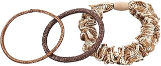 【フラワーリング】FLOWERING ＜静電気軽減＞ ヘアゴム（3本セット） アソート ASA0130-BR（ブラウン）