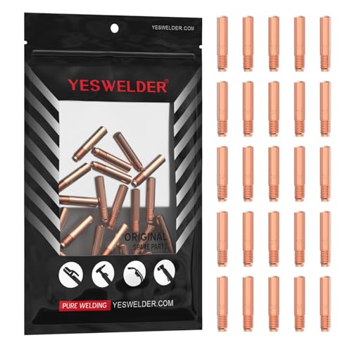 Image of YESWELDER 25pk Contact Tip 000-068 (0.035 inch) MIG Welding Tip for Miller Millermatic M-10 M-15 M-25 M-40 M-100 M-150 Hobart H-9 H-10 MIG Torch