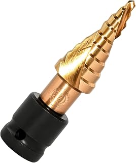 M35 Cobalt Step Drill Bit for Metal, 9-Step HSS Stepped Drill Bit 4-20mm Spiral Flute, for Thin Stainless Steel Carbon Steel Iron Aluminum Copper & Plastic, 1/4" Hex Shank Uncoated