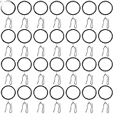 Photo Gallery vestamore con ganci affilati, clip per tende in metallo nero, confezione da 60 anelli per tende, anelli resistenti per tende da doccia e finestre, clip ad anello in stile romano con occhielli Photo Gallery vestamore con ganci affilati, clip per tende in metallo nero, confezione da 60 anelli per tende, anelli resistenti per tende da doccia e finestre, clip ad anello in stile romano con occhielli