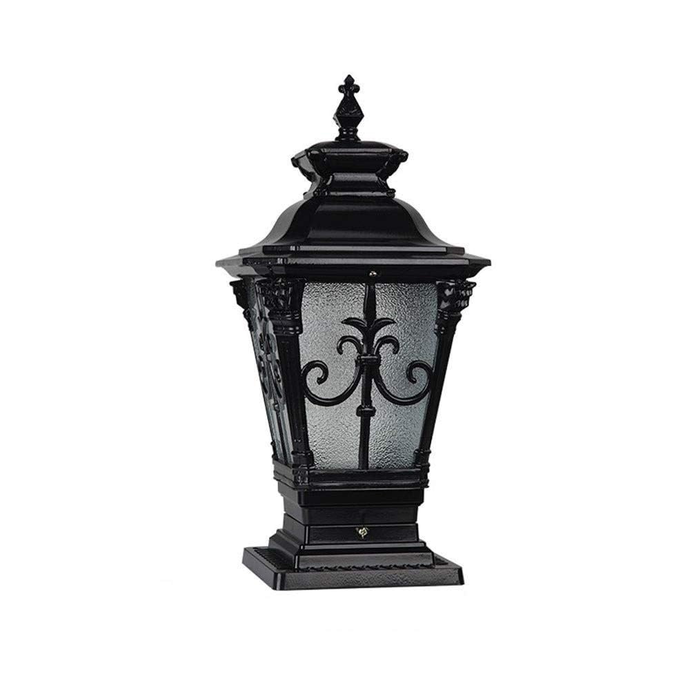 Traditioneller viktorianischer Stil, wasserdicht, für den Außenbereich, Gartenpfosten, Lampe, E27, Dekoration für Straße, Rasen, Villa, Zaun, Tür, Veranda, Terrasse, Säule aus Aluminium