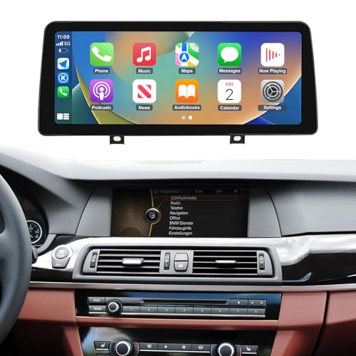 NINETOM 12.3 inch Touchscreen Wireless CarPlay Android Auto Multimedia Car Radio Receiver Compatible with BMW 5 Series with CIC System, F10/F11(2010-2012)