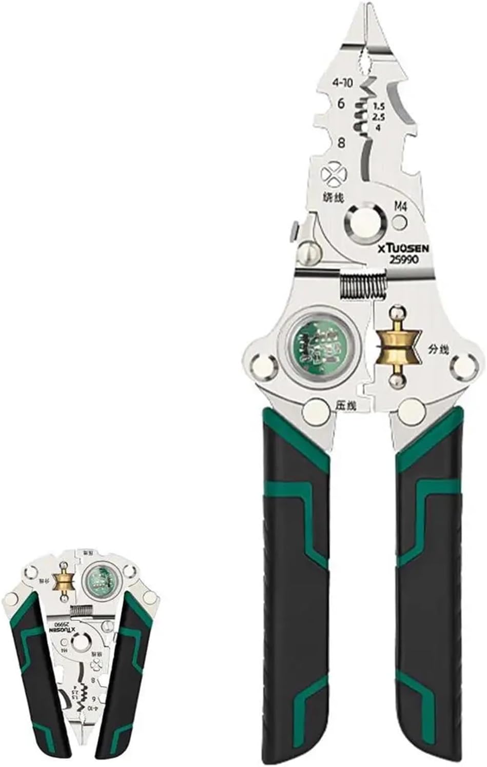 Foldable Electrician Stripping Pliers Cutter Cutting And Crimping Pliers 4 In 1 Wire Stripping Pliers Electrician Tools