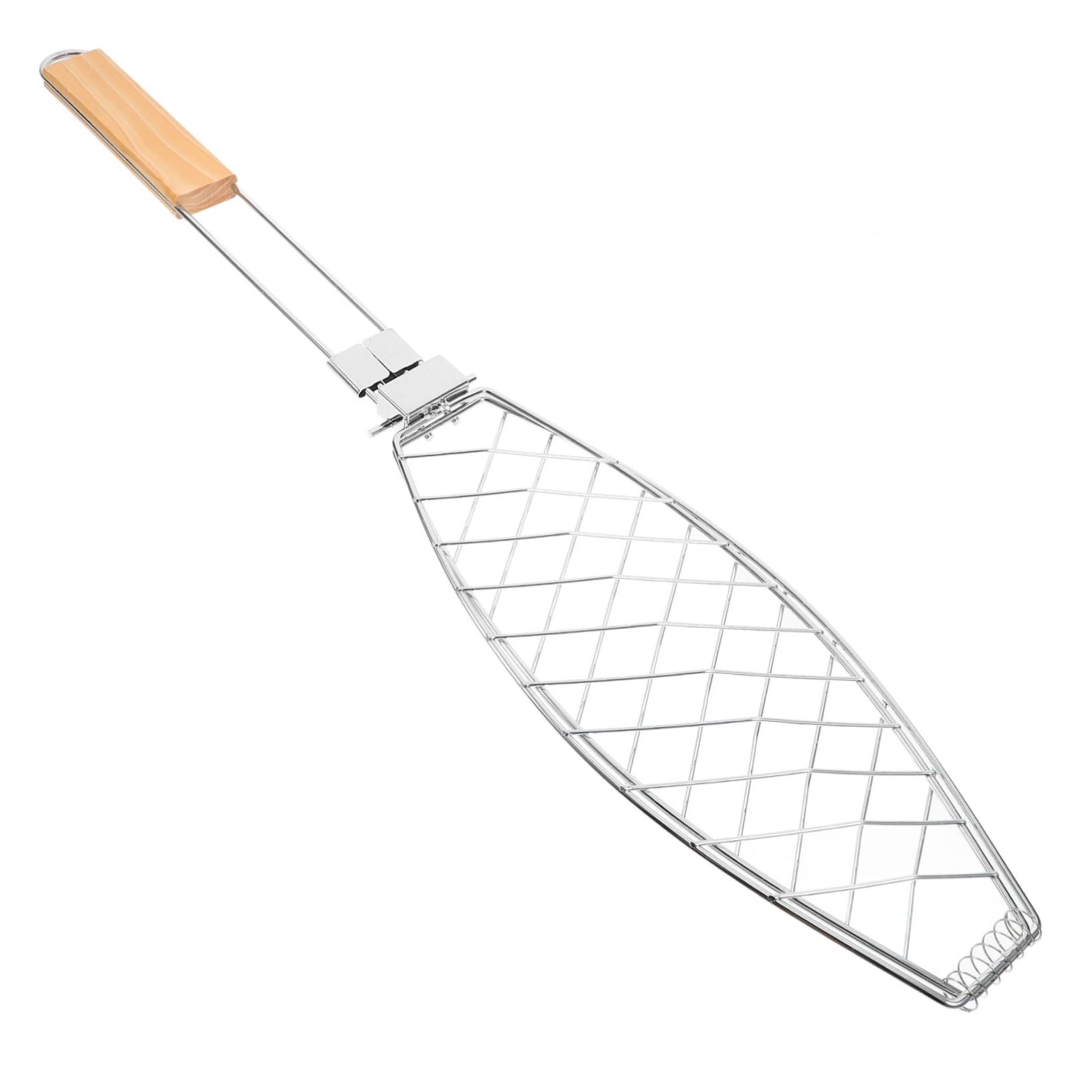 PRETYZOOM 4piezas Cesta Para Pescado Mango De Rejilla Inoxidable Para Barbacoa Herramienta Multiusos Para Grill De Pescado y Verduras Para Camping y Picnics