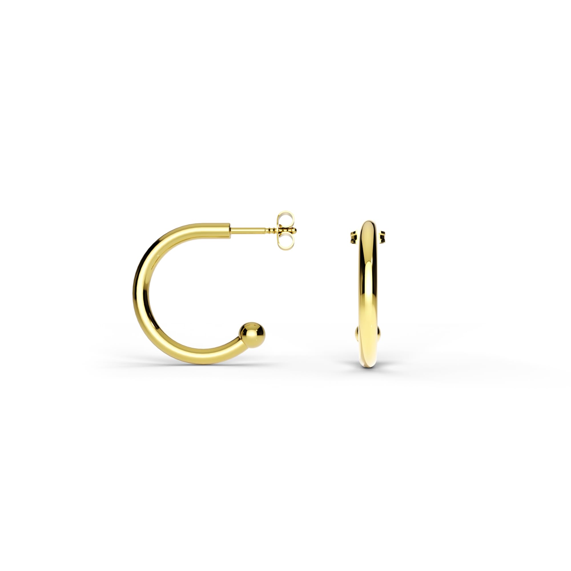 TIABELLE – Creolen LOOP aus Titan – Ohrringe für Damen – allergenfrei & hautverträglich – Handmade in Germany (16mm ø und 18mm ø)