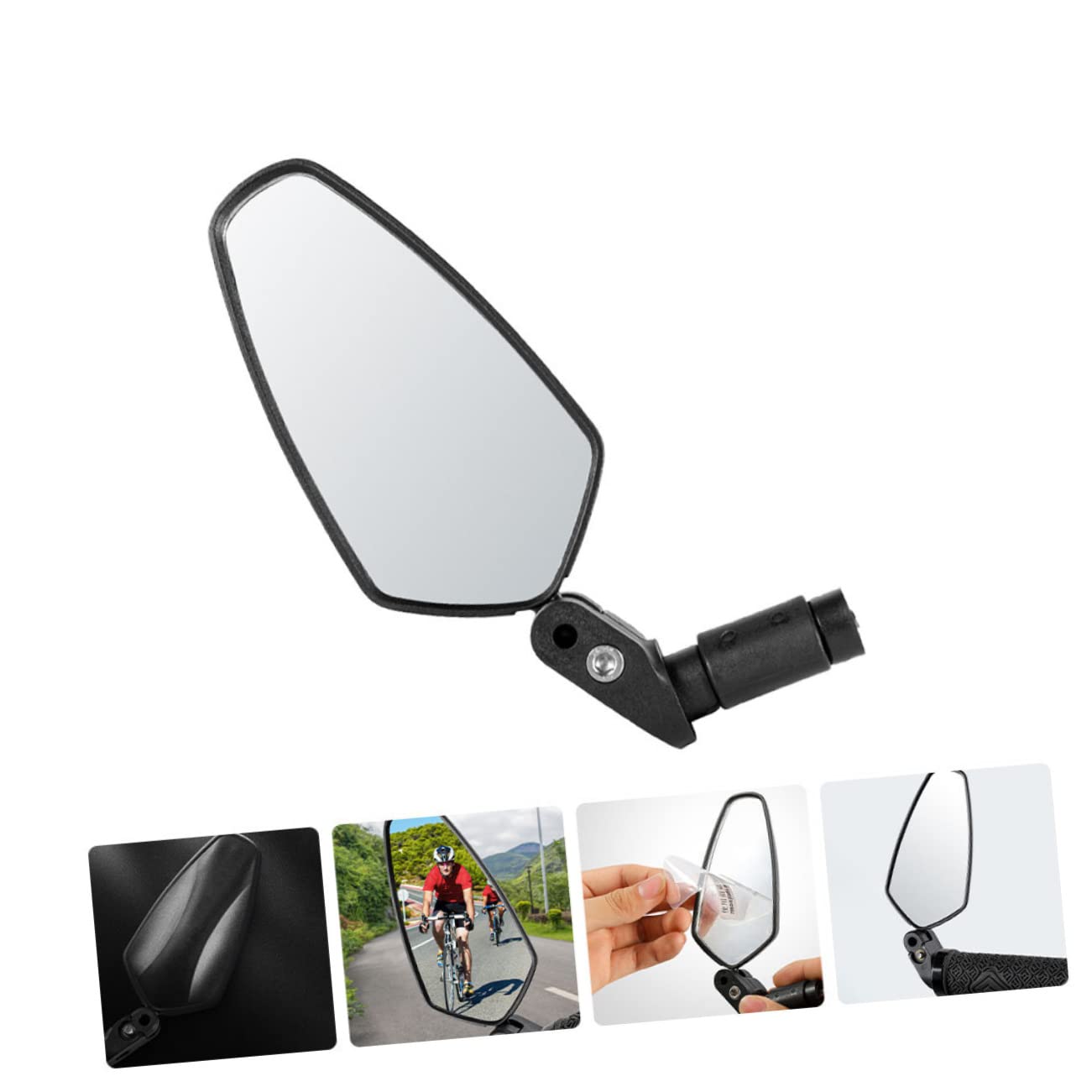 GANAZONO 2pezzi Specchietto Retrovisore Per Bicicletta Specchietti Riflettenti Per Bici Accessori Design Rotante Gradi Leggero e Pratico Per Visione Chiara Senza Girare La Testa