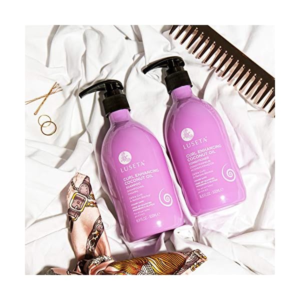 Luseta-Curl-Enhancing-Coconut-Oil-Shampoo-Conditioner-SetUnlimited-Bounce-and-Definition-Reduce-Frizz-and-Repair-Dry-Hair-for-All-Curl-Types-Sulfate-Paraben-Free-2-x-169oz Luseta Curly Hair Shampoo & Conditioner Set with Coconut Oil, Unlimited Bounce and Definition for wavy and Coily hair, Reduce Frizz and Repair Dry Hair, for All Curl Types Sulfate Free 16.9Fl oz à 2