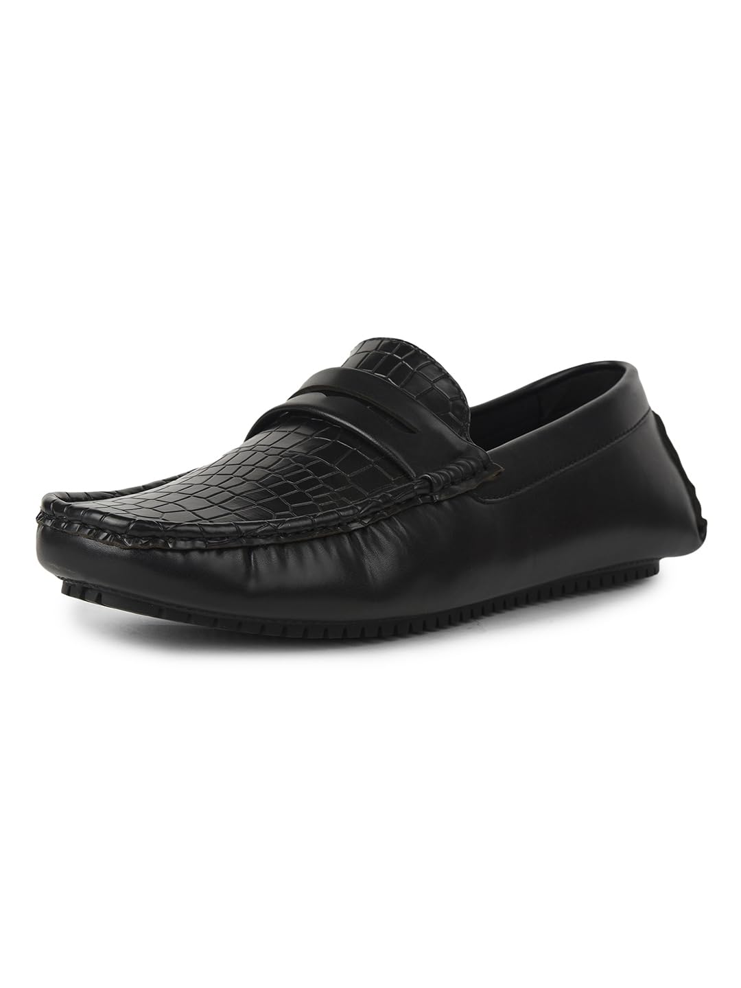 bata 8516: Ben Plain E Black Loafer Slip-On Casual Shoes for Men-picture-22