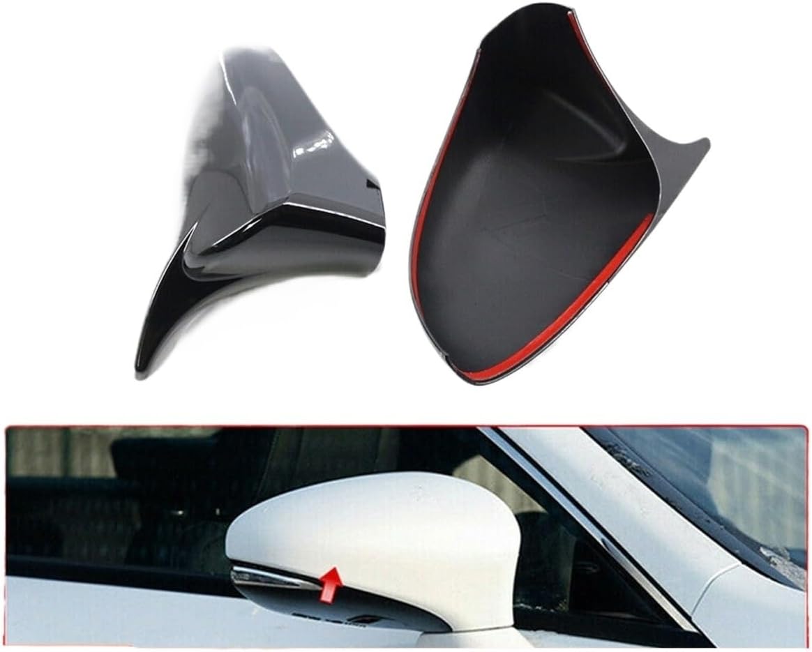 2pcs Bright Black Side Mirror Cover Compatible With Lexus IS XE30 IS250 IS300h IS350 2014-2018 Rearview Mirror Housing Exterior Parts