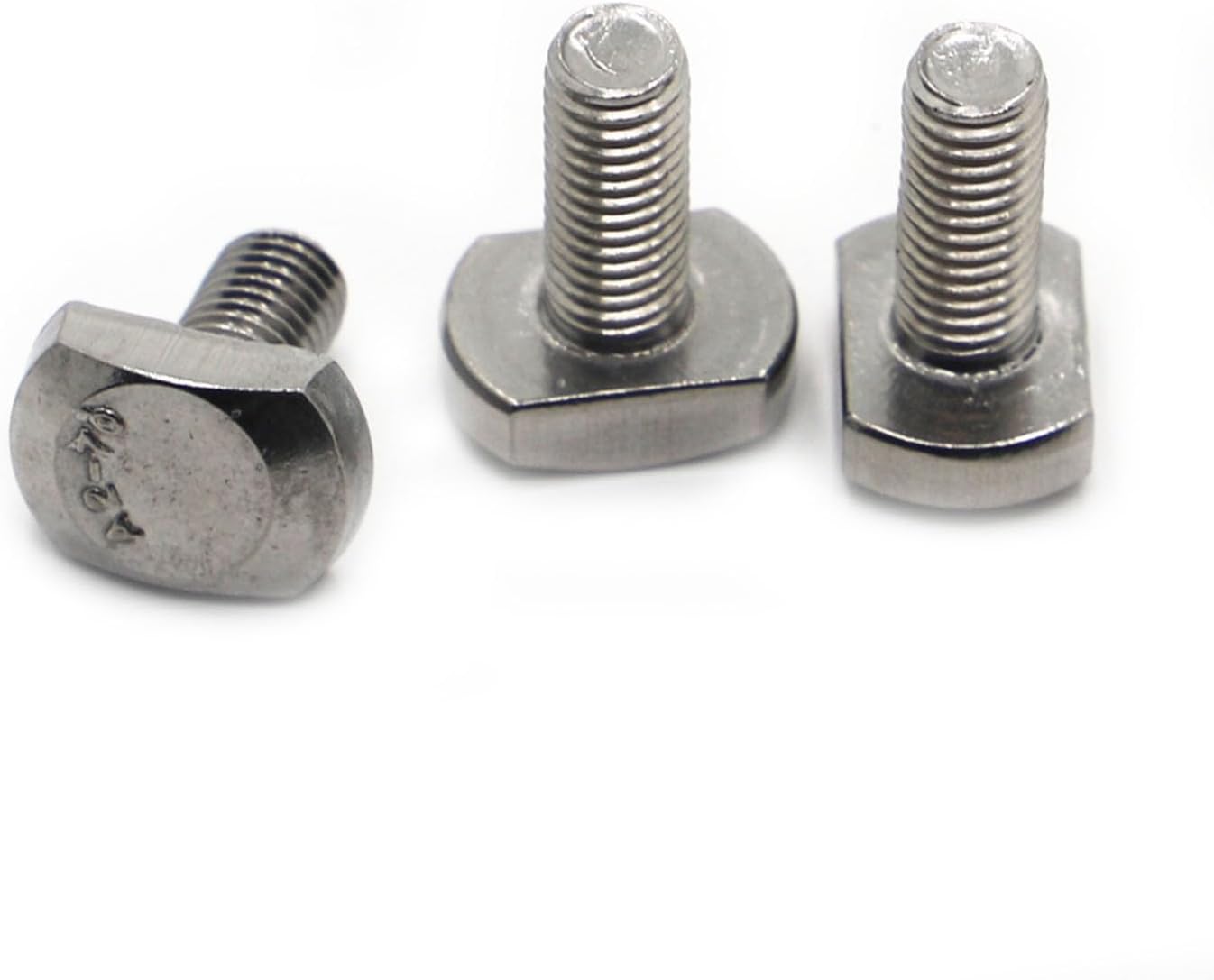 GB37 A2-70 304 Stainless Steel T-Slot Chute Rail Track T Shape Type Rectangle Hammer Head Bolt Screw M5 M6 M8 M10 M12 (Thread Diameter: M5 5pcs, Length: 12mm)