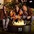 COSIEST 42 inch Outdoor Propane Fire Pit Coffee Table w Concrete Round Base Patio Heater, Certified, 50,000 BTU Stainless Steel Burner, Free Lava Rocks, Rain Cover, Tank Cover