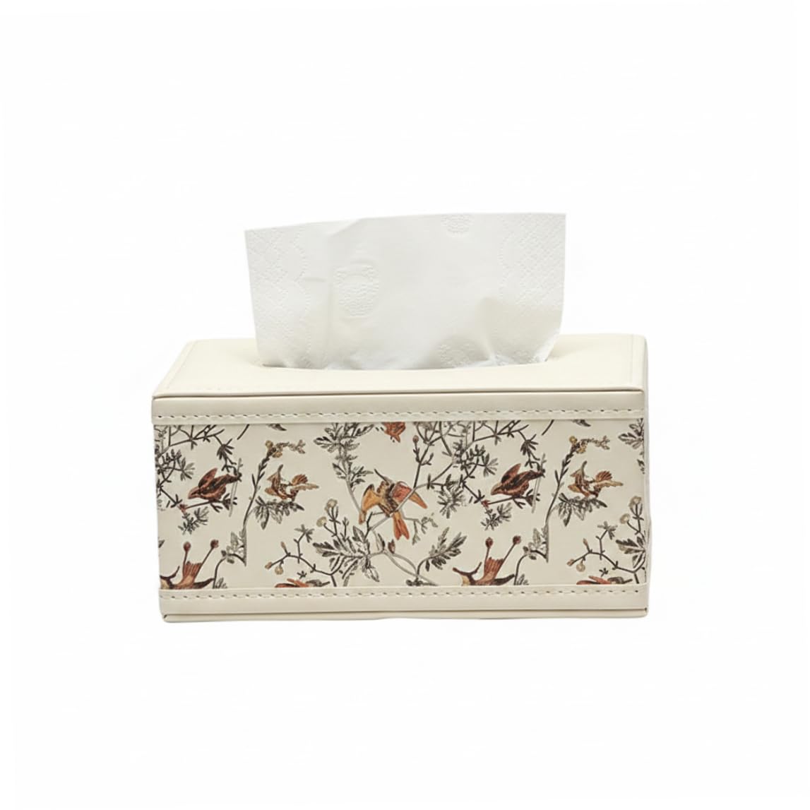Boîte boîte à mouchoirs rectangulaire décoratif avec support en cuir imperméable
