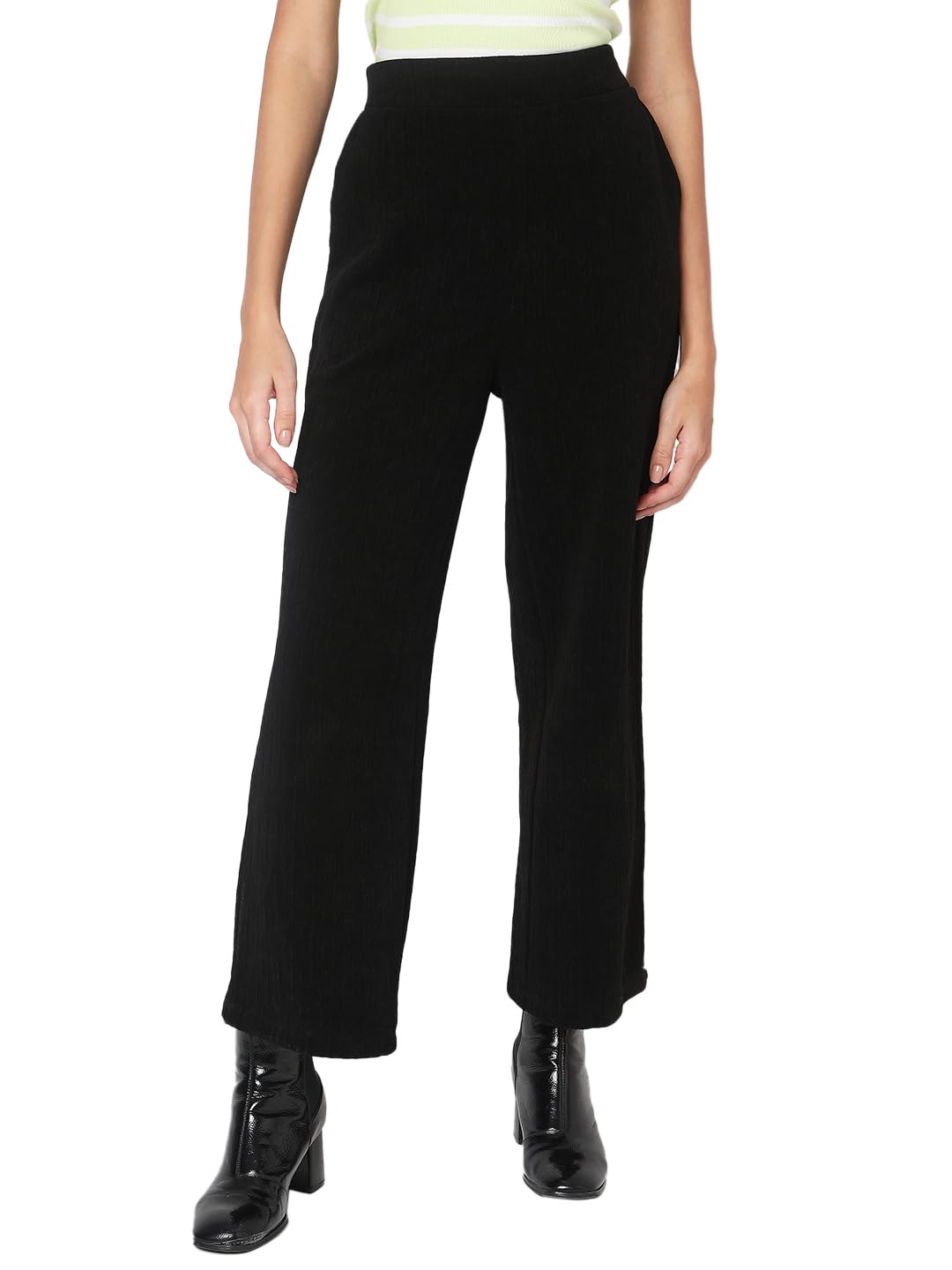 vero moda Women's High Rise Straight Pants-picture-41