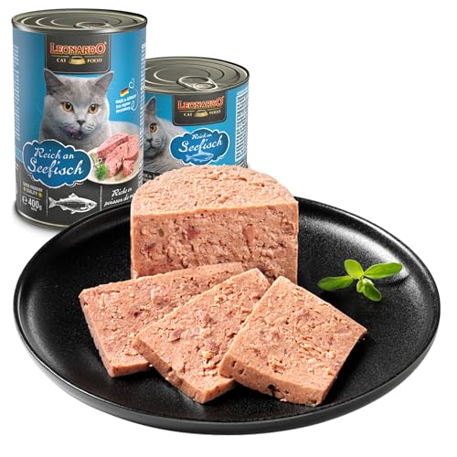 LEONARDO Nassfutter [6x400g Seefisch] | Getreidefreies Nassfutter für Katzen | Feuchtfutter Alleinfutter aus der Dose – Ansicht 4