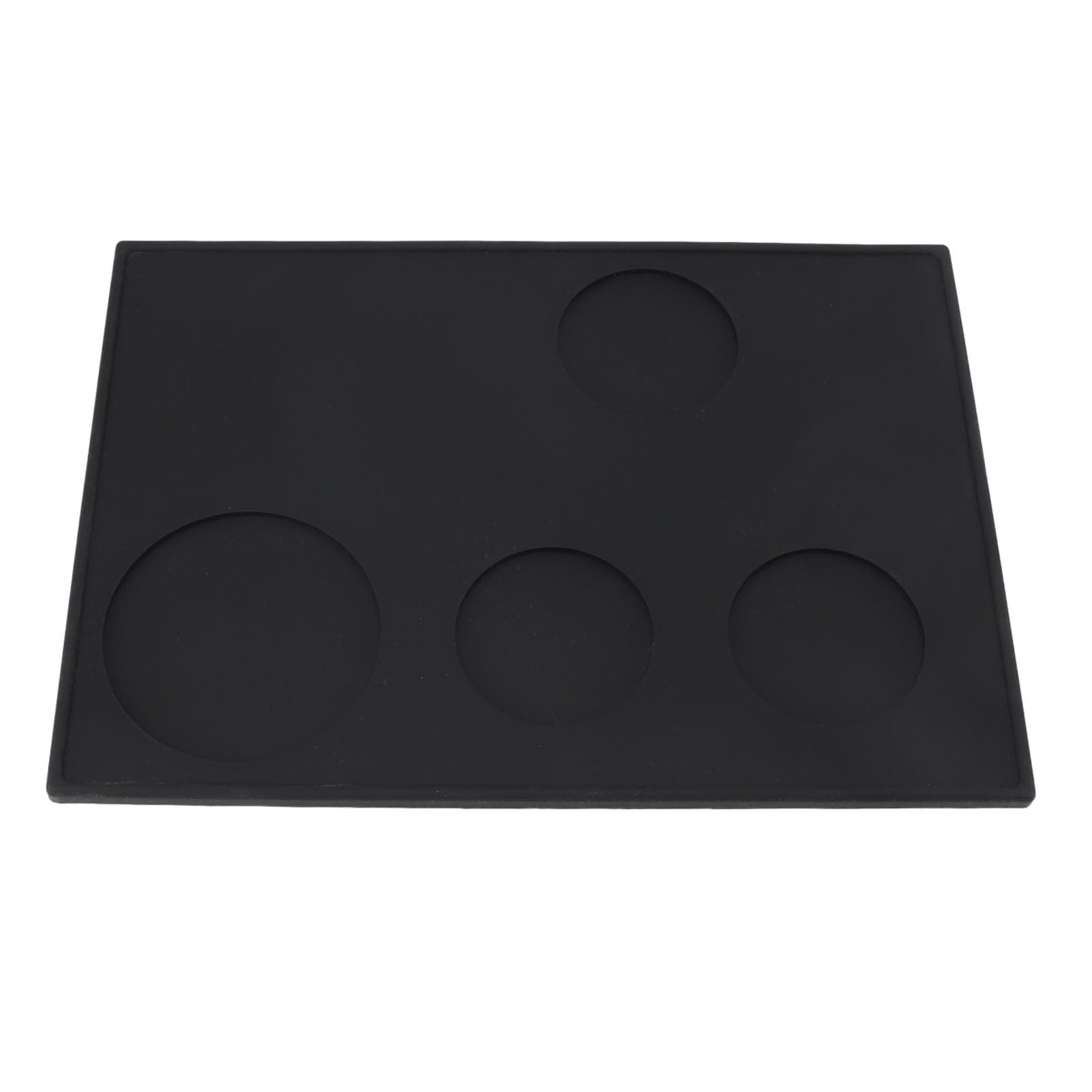 Generic Narzędzia do Parzenia Kawy, łatwy do Czyszczenia Silikonowy Zestaw Akcesoriów Kawy Kolby 58 Mm (czarny + srebrny)