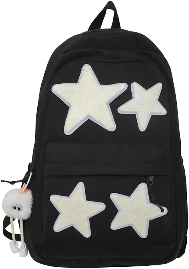 JHTPSLR Preppy Backpack Y2K Aesthetic Backpack Fluffy