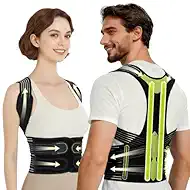 Posture Corrector for Women & Men, Breathable Full Back Brace Support for Hunchback, Adjustable Invisible Shoulder Straightener for Upper & Lower Back Pain Relief, Daily Wear for Office & Home