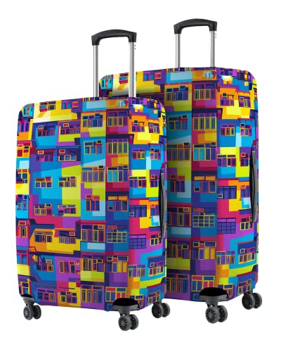 Image of Nasher Miles Polyester Protective Luggage Cover Set of 2 (Medium-Large) - Montane Design