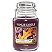 Yankee Candle Autumn Glow-Candela Profumata, Fino a 150 Ore di combustione, Giara Grande (10.7 x 16.8 cm), Viola(Incandescenza d'Autunno)