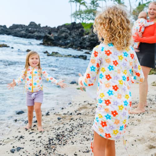 Image of SwimZip Girls' Long Sleeve Swim Dress Cover Up Swimsuit - UPF 50+ Sun Protection