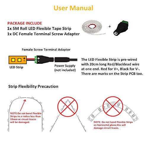 Tira de Led Ultravioleta 5m 72W 300 LEDs 12V SMD5050 miniatura 6