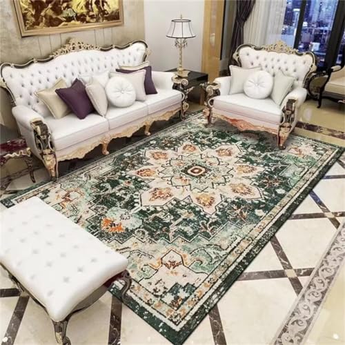 Moquette salon grande taille tapis antiacaro vert 70x140cm - 2