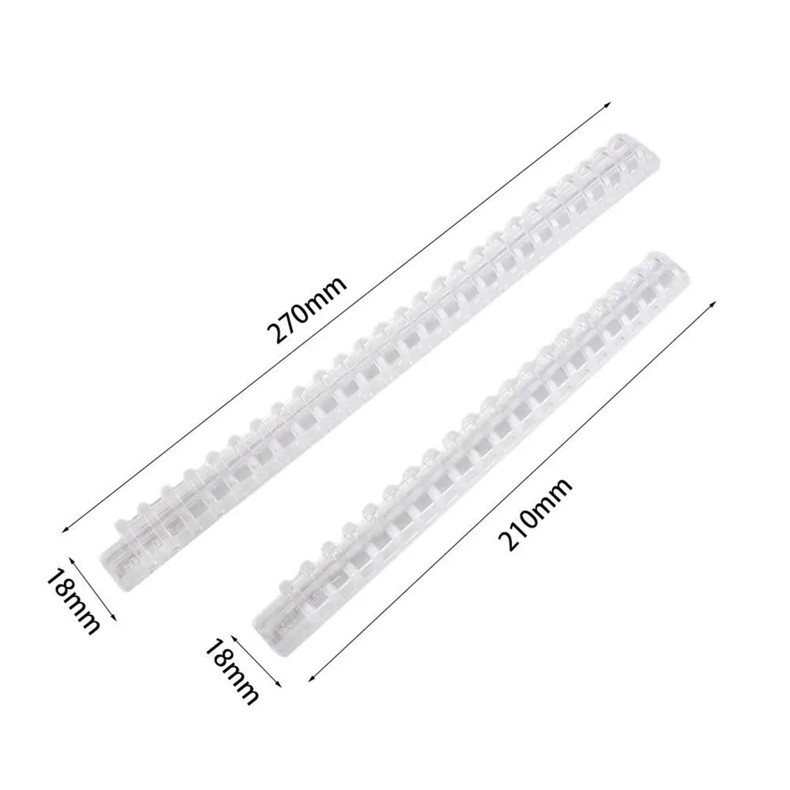 Dorsetti per rilegatura a fogli mobili, Anelli for raccoglitori di foglie in plastica da 50 pezzi, anelli for libri