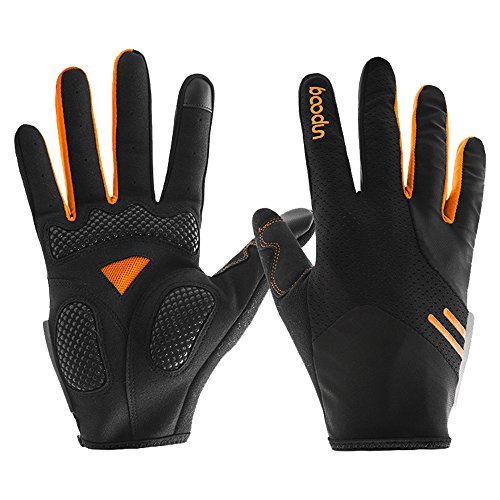 FULLANT Guantes de Pantalla táctil, Resistentes al Viento, al Aire Libre, Ciclismo, Caza, Escalada, Deportes de Bicicleta, para Hombres y Mujeres, Hombre, Color Naranja, tamaño Large Cover