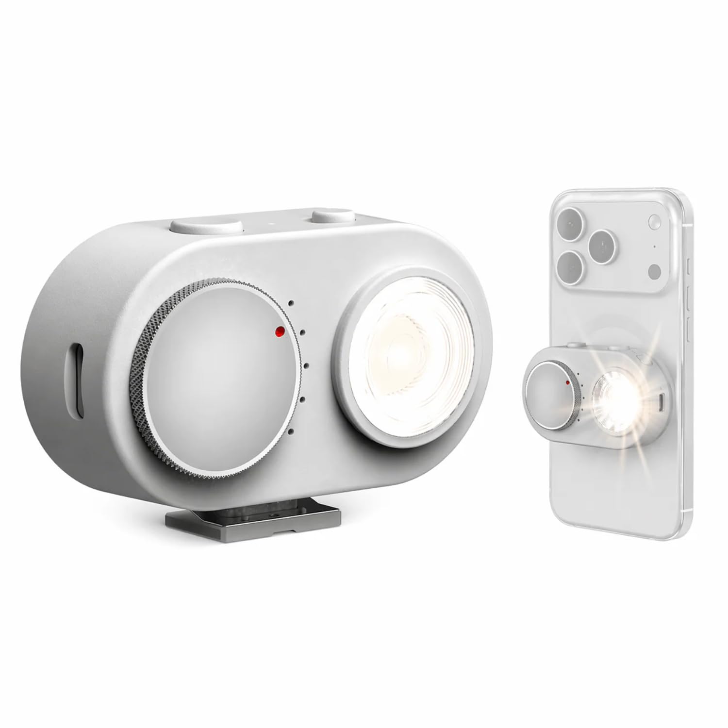 Fotorgear FL01 COB - Luz flash para teléfono móvil (15 W, adherencia magnética, 35 g, 5700 K/92+CRI, compatible con iOS/Android para luz nocturna, retratos y fotografía de productos)
