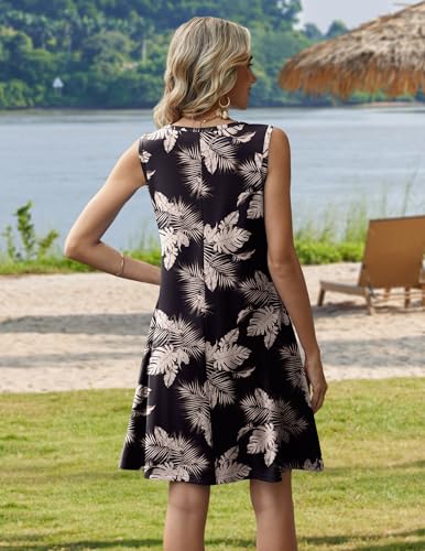 Image of Zeagoo Womens Summer Dress 2026 Sleeveless Casual A-Line Tshirt Sundresses