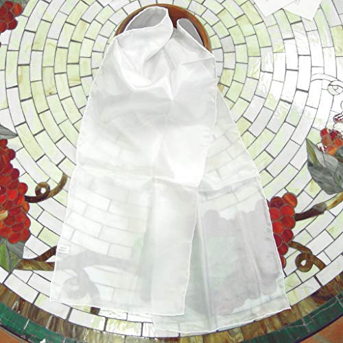 Yarn Designers Boutique Blank Silk Scarf for Dyeing, 14"" x 72"", White2