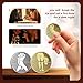 YOUNEEDFUL New 2PCS Heads and Tails Double Side Coin Lucky Coin Token Funny Prank Gifts for Coin Collectors (Golden)