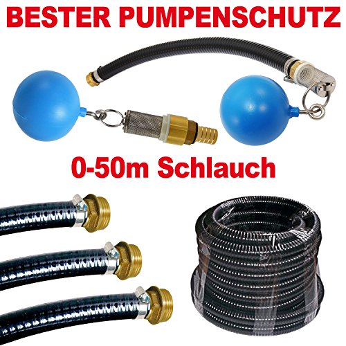 Preisvergleich Produktbild Ansaug-Set Für HAUSWASSERWERK KREISELPUMPE REGENWASSERPUMPE JETPUMPE SCHWIMMENDE ENTNAHME Ansaug-Sets ohne / mit Schlauch, mit Schwimmerkugel, Schlauchtülle und mit / ohne Rückschlagventil aus Messing, Ansaugkorb aus rostfreiem Edelstahl