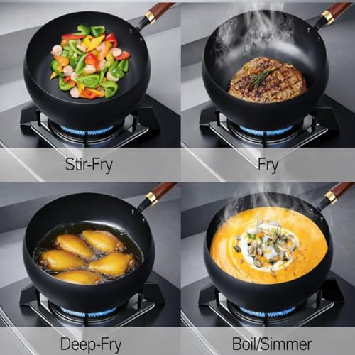Wok japonés multifuncional de hierro fundido 24 cm miniatura 5