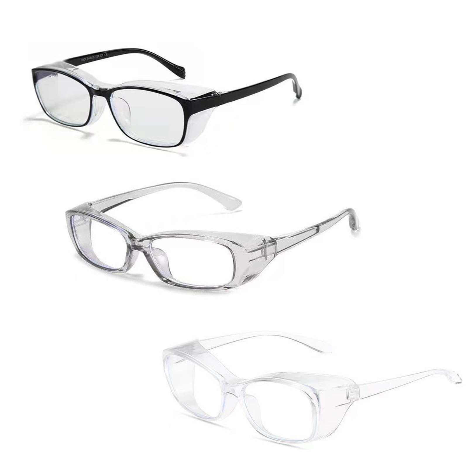 Sponsored Ad – Azonee 3 Pcs Safety Glasses with Side Shields Safety Goggles Protective Glasses Safety Glasses Over Glasses Multifunctional Eye Protection Goggles, Anti-Fog, Anti Splash, Dust Proof, UV Protection