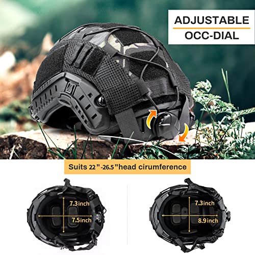 Tacsnake Tactical Airsoft Paintball Fast Helmet With Helmet Cover, Pj Type Tactical Multifunctional Protective Nvg Mount For Multicam Military Sports Hunting Shooting #TOP1
