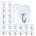 20 Pièces Crochet Adhésif Transparent Autocollants Crochet Murale Salle de Bain Porte Serviette Imperméable pour Chambre Salle de Bain Cuisine Plafond accrocher des Peignoirs