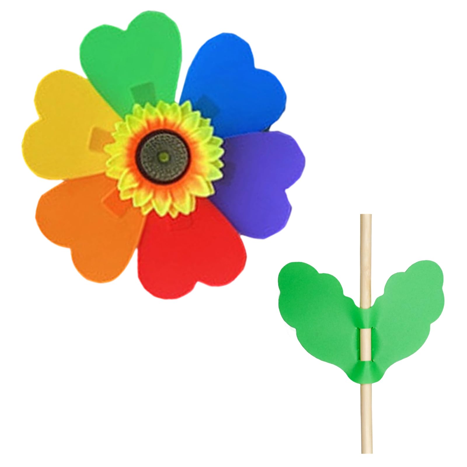 Moulins à vent tournesol pour décoration de jardin et camping en plein air