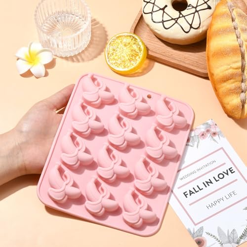 UR URLIFEHALL Bananenformen aus Silikon, 12 Mulden, für Bananen, Obst, Fondant, Schokolade, Süßigkeiten, Eiswürfel, Kekse… – Ansicht 4