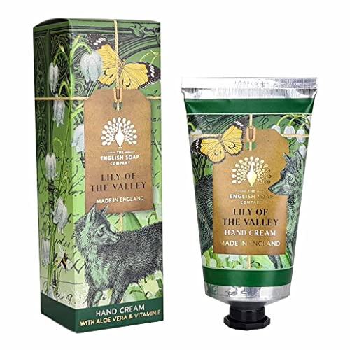 The English Soap Company Anniversary Lily of the Valley Hand Cream - Shea Butter, Aloe Vera and Beeswax Moisturiser - Floral Scent, Recyclable Tube, British Skincare, Made in England - 75ml